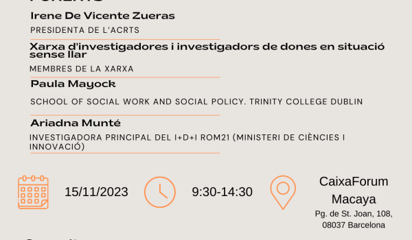Jornada de dona i exclusió residencial. Evidències científiques des d’una mirada interseccional